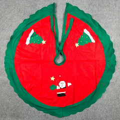 Christmas Tree Skirt Red Velvet Snowflake Design