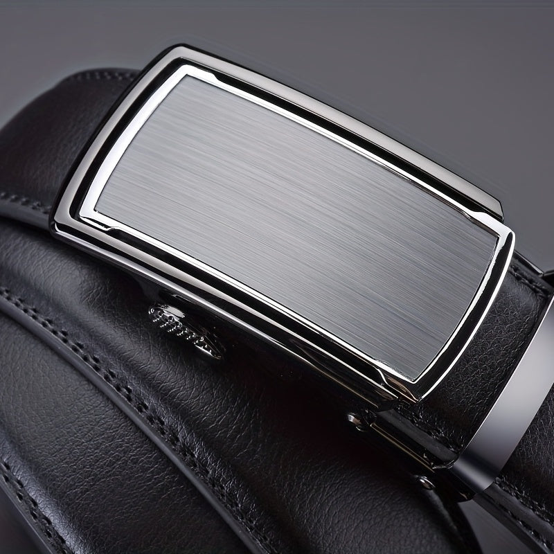 Men's Leather Belt Automatic Buckle Business Pants Belt