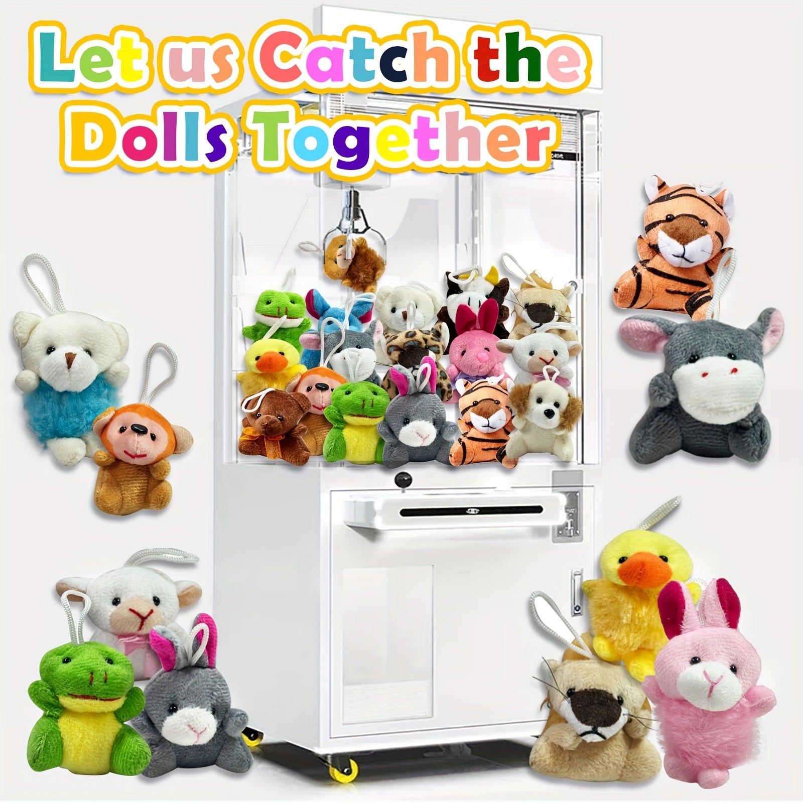 24pcs Mini Animal Plush Toy Assortment for Kids Carnival Prizes School