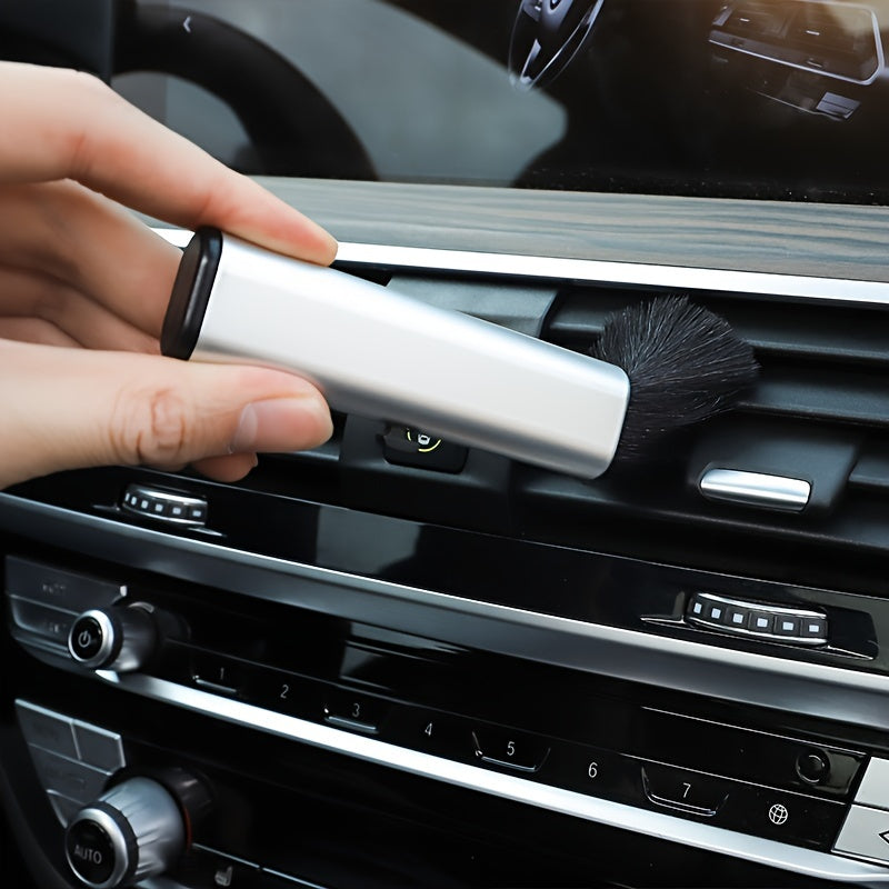 Car AC Outlet Cleaning Brush Soft Hair Dust Removal Telescopic Brush