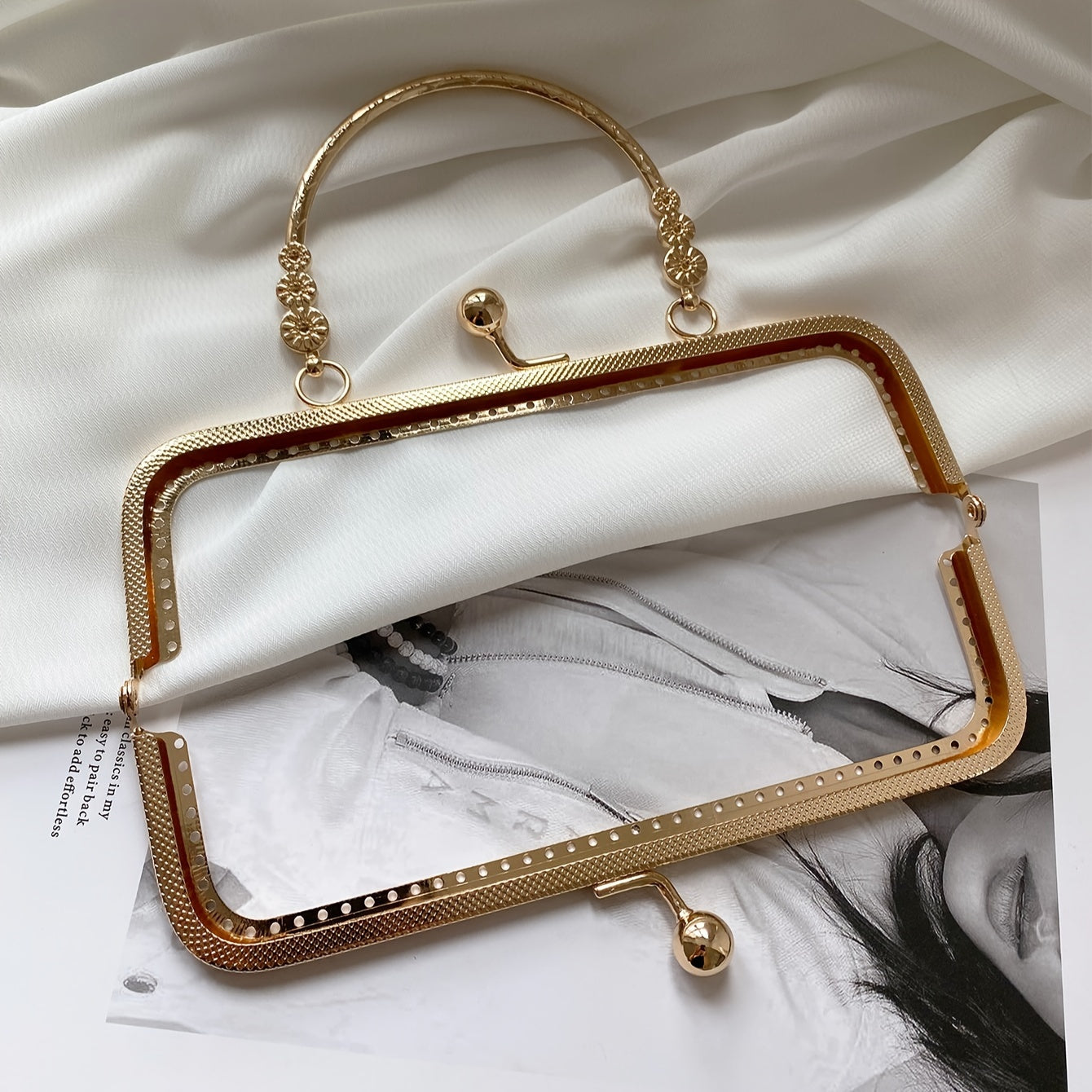 Metal Satchel Kiss Lock Bag Strap - DIY Evening Bag Strap Replacement