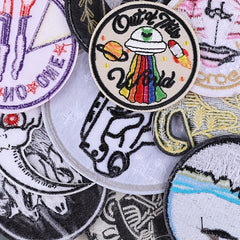 Circular Embroidery Badges Clothing Repair Patches For Men Costumes