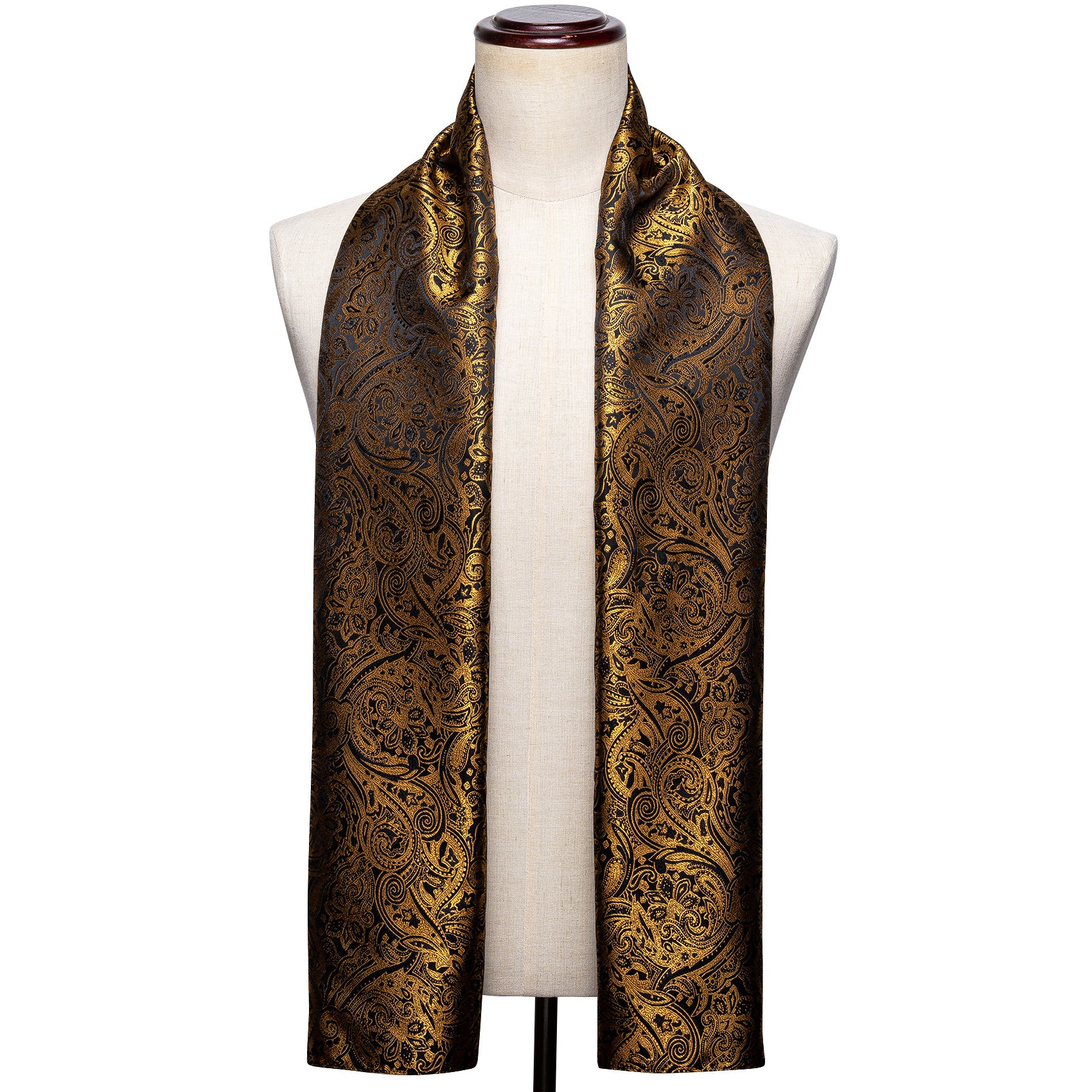 Barry Wang Mens Silk Paisley Floral Scarf Autumn Winter Shawl