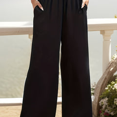  Wide Leg Paperbag Waist Pants With Pockets