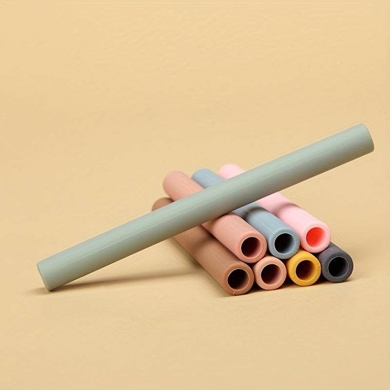 6pcs Reusable Baby Silicone Straws BPA-Free Straw Set for Babies and Toddlers