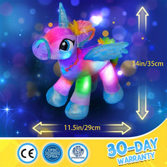 Glow Guards Purple Unicorn Plush Toy 15 Min Timer for Kids' Sleep Play