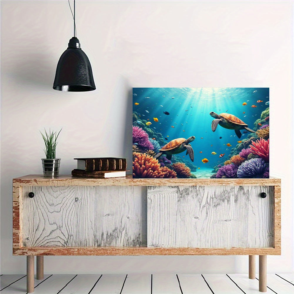 5D Diamond Painting Kit Under the Sea Coral & Sea Turtles