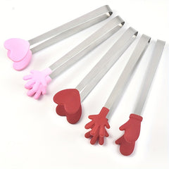 Cartoon Food Tong Mini Stainless Steel Serving Tong