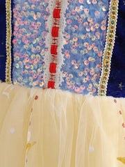 Girl's Princess Dress Sequin Puff Sleeve Mesh Fairy Tale Cosplay Costume