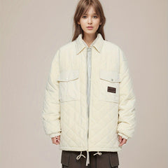 Versatile Label Puffer Coat Casual Sports Jacket