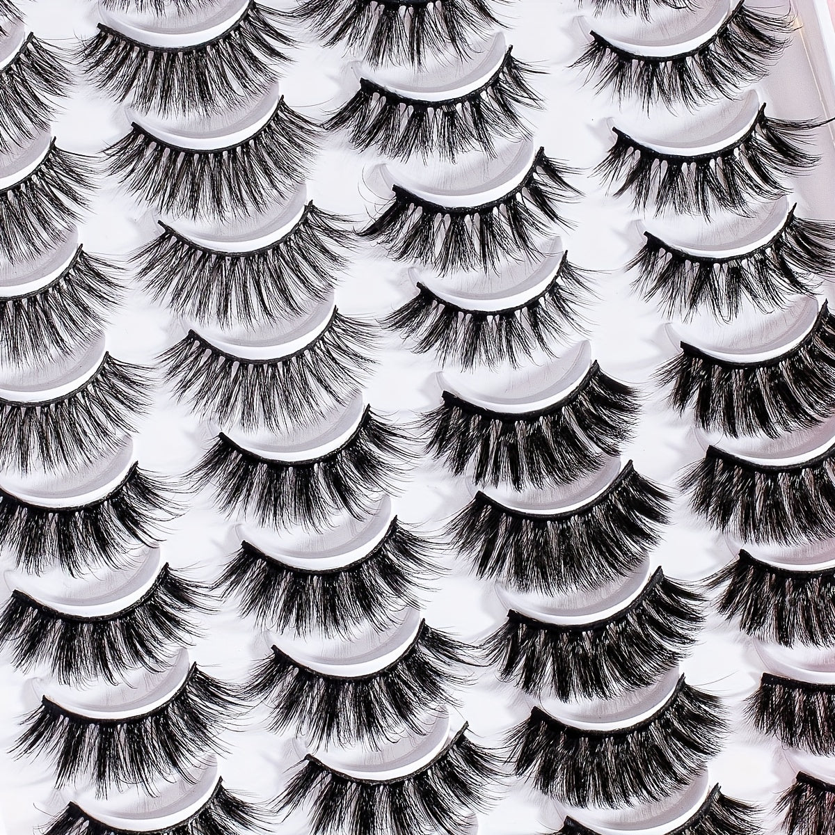 20 Pairs 3D Faux Mink Lashes Natural Fluffy Soft Wispy Reusable Eyelash Makeup