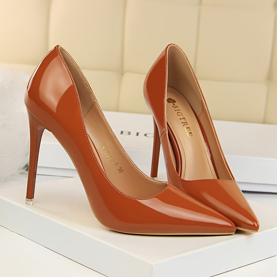 Women's Pointed Toe High Heels Stiletto Slip On Pumps