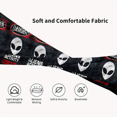 Alien Sports Headband Red Accents Aliens Graphic