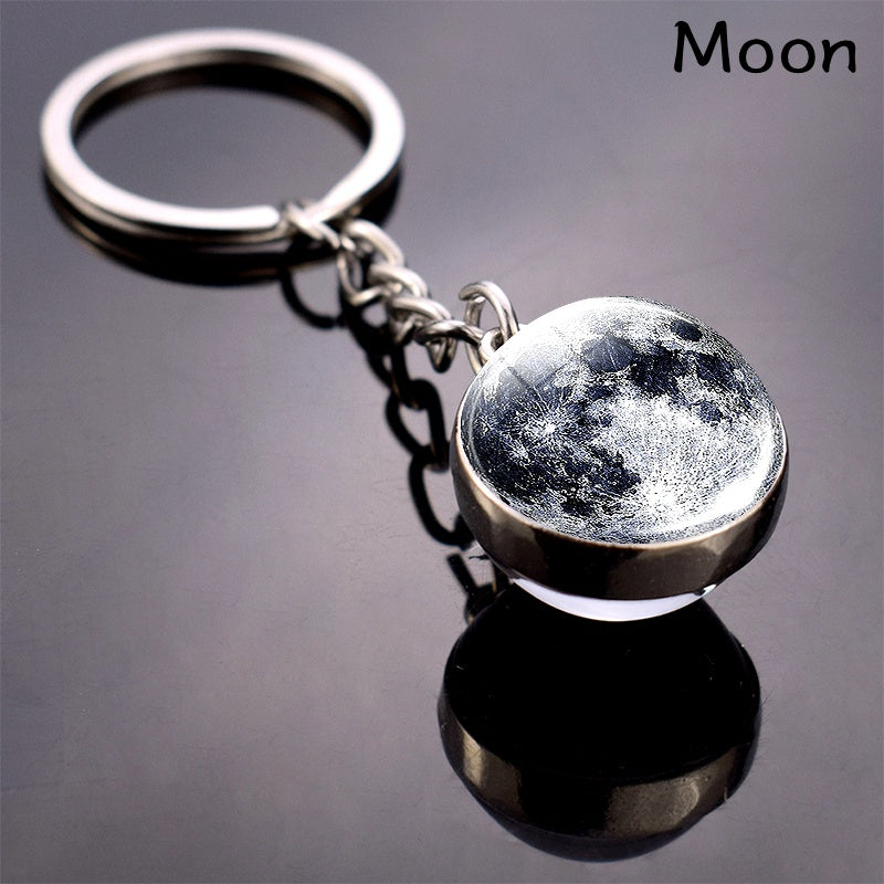 Solar System Keychains Gift Set Earth Saturn Sun Mars Mercury Jupiter Moon