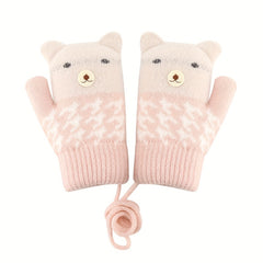 Kids Winter Warm Knitted Gloves