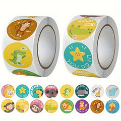 500 Fun Cartoon Animal Fruit Reward Stickers Teachers Incentive Stickers