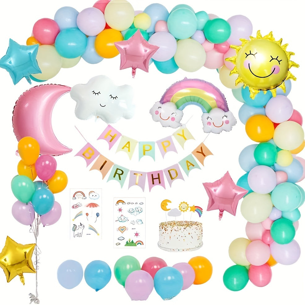 Rainbow Garland Balloon Kit for Birthday Baby Shower Party