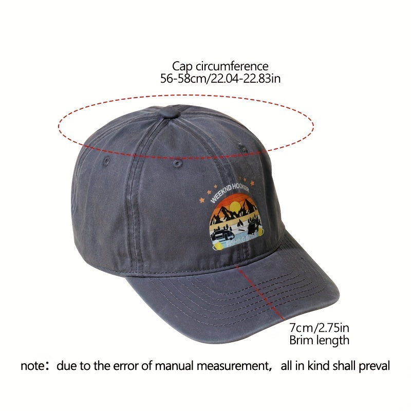 Distressed Cotton Dad Hat Vintage Washed Baseball Cap