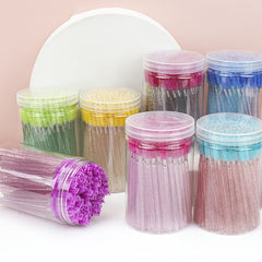 100 Crystal Eyelash Brushes for Extensions & Makeup