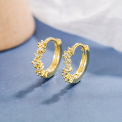 Zircon Decor Wave S925 Silver Earrings & Jewelry for Women