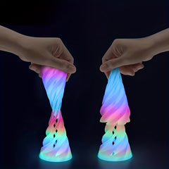 3D Printed Glow Rainbow Spiral Cone UV Absorbing Desk Decor
