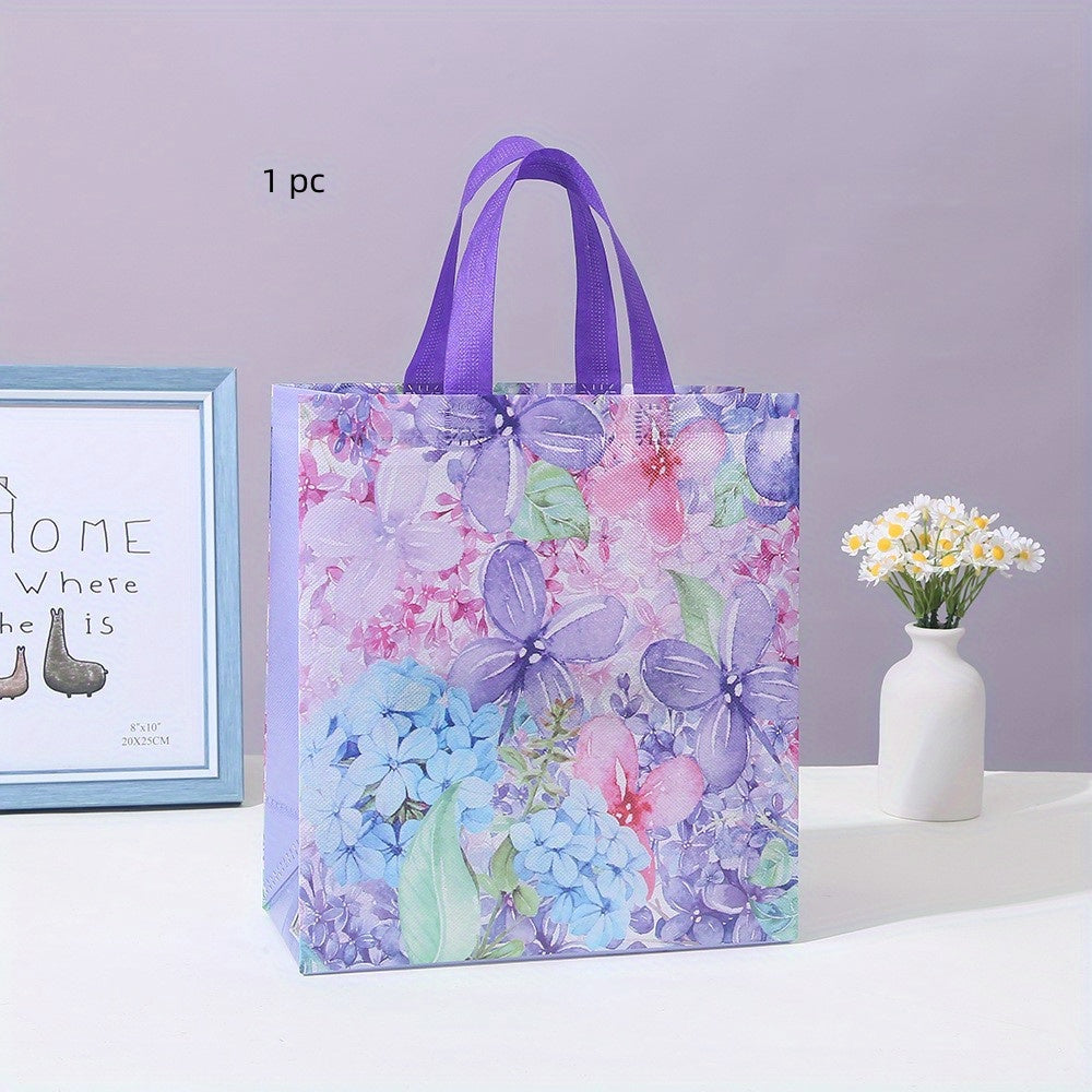 Flower Pattern Gift Bag Non woven Shopping Storage Handbag