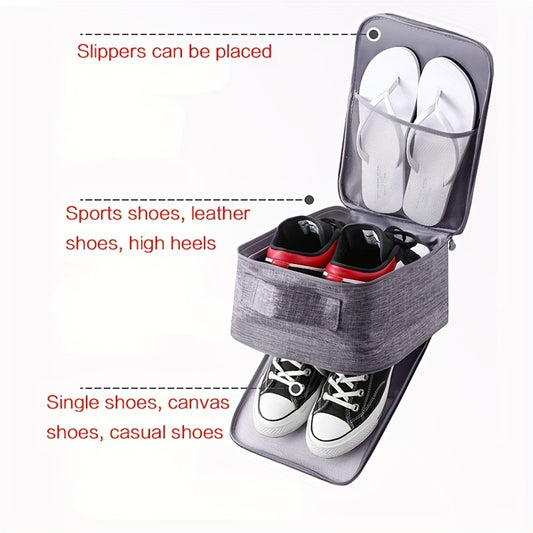 Portable Shoes Storage Bag For Travel Three Layers Storage Bag