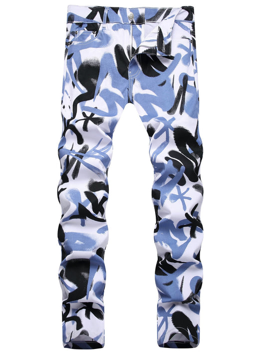 Slim Fit Street Style Stretch Denim Jeans Men