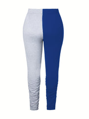  Colorblock Ruched Drawstring Pants
