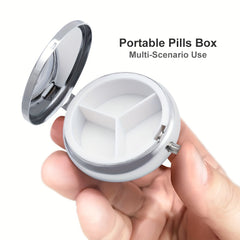 Glass Dragonfly Pill Box 3 Compartment Medicine Organizer