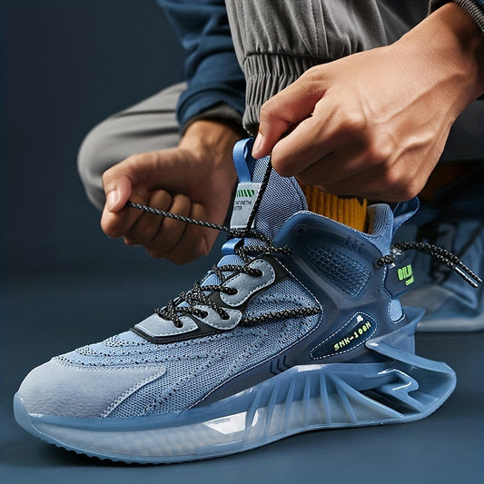 Men's Shock Absorbing Lace Up Sneakers Casual Walking Shoes