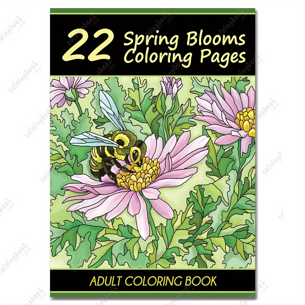 Spring Blooms Adult Coloring Book for Relaxation