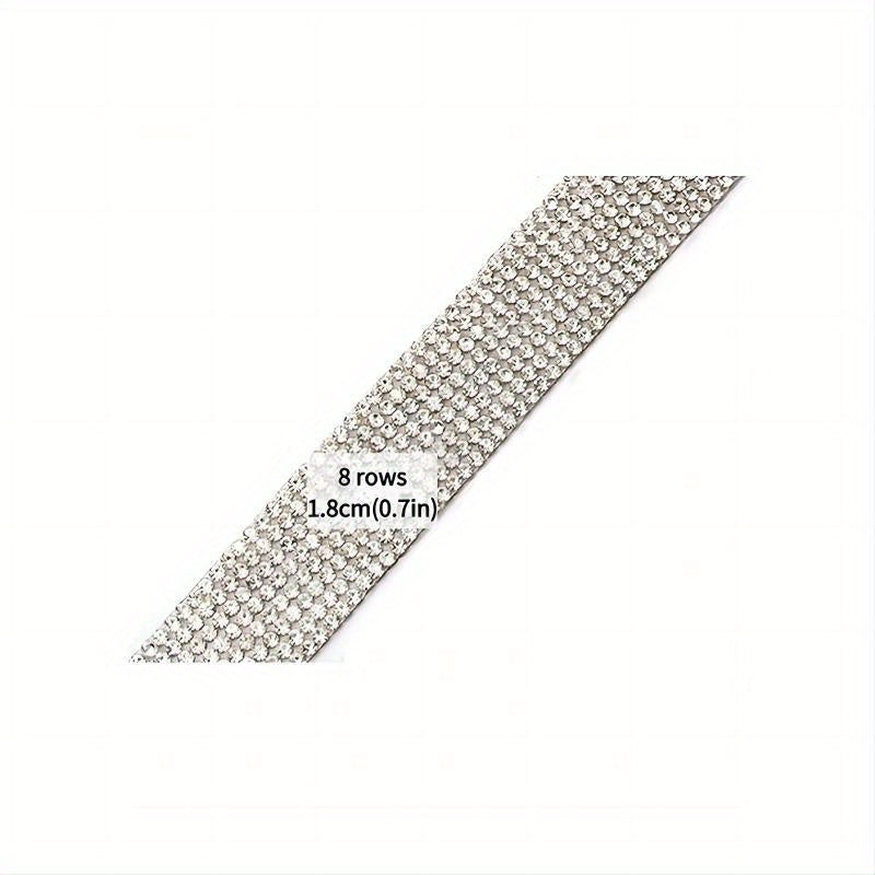 Rhinestone Patch & Waistband Decorative Belt w/ Adhesive Backing