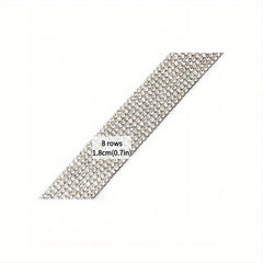 Rhinestone Patch & Waistband Decorative Belt w/ Adhesive Backing