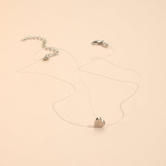 Heart Pendant Necklace with Transparent Fishing Line