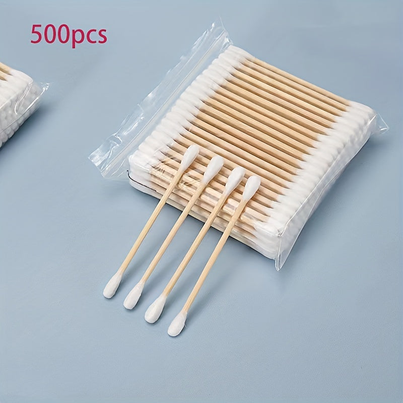 Double Sided Cotton Swabs Long Wooden Handle - 1000pcs
