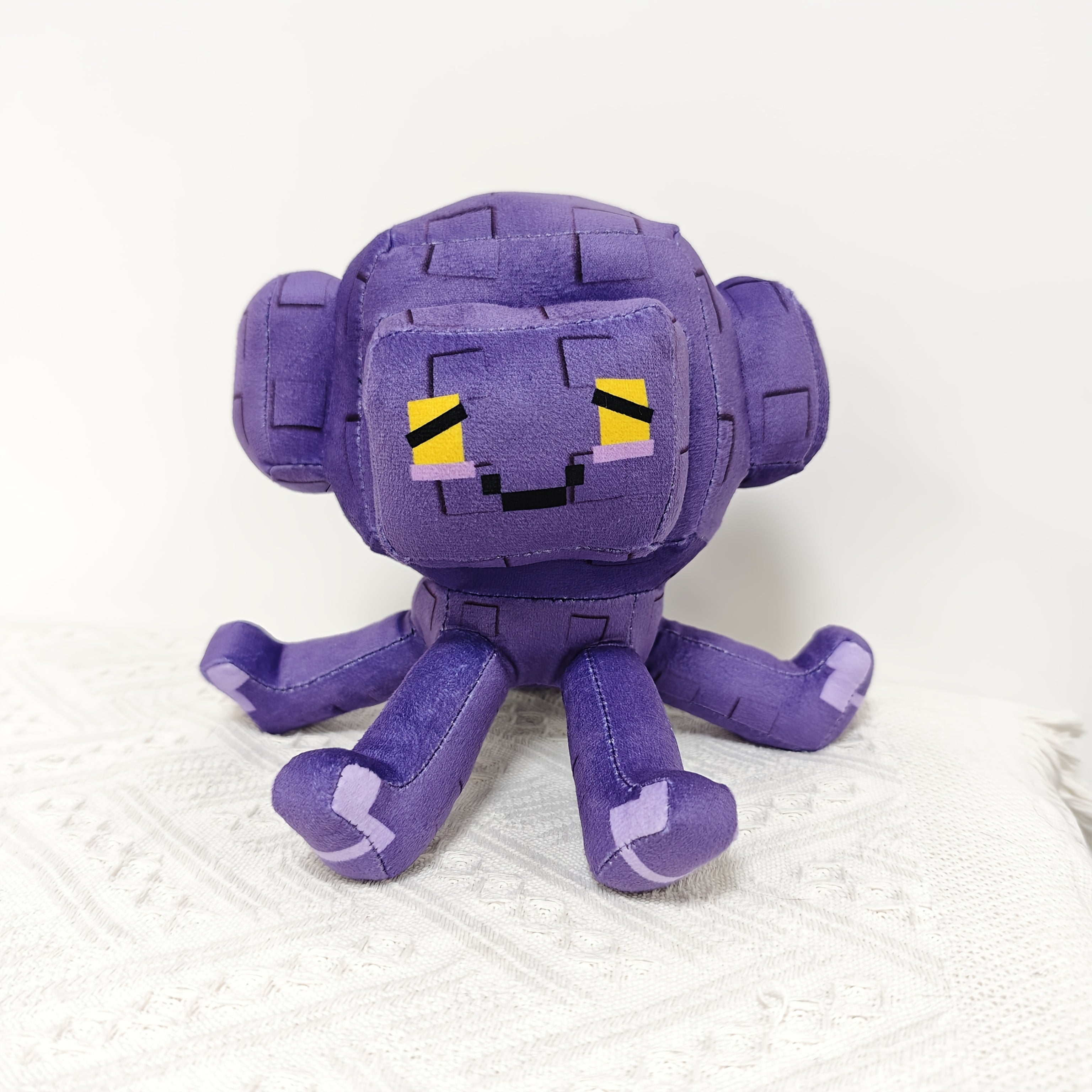 Octopus Plush Toy Soft Purple Squid with Yellow Eyes - Perfect Gift