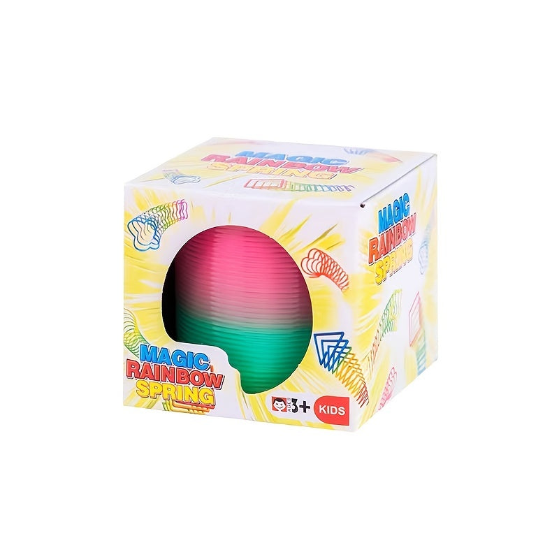 Educational Rainbow Spring Circle Toy for Boys and Girls