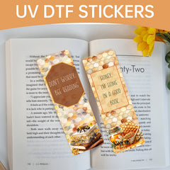 24pcs Bee Bookmarks UV DTF Pack DIY Blank Bookmarks