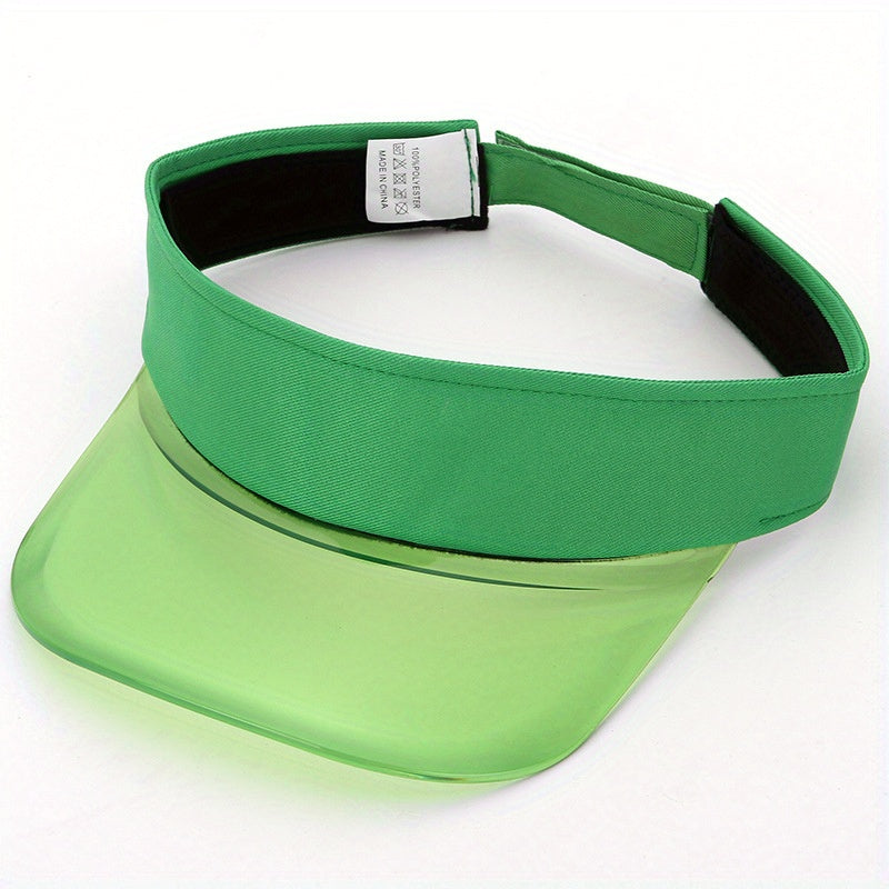 Candy PVC Visor Hat Sunscreen Golf Baseball Cap Summer Sun Hats