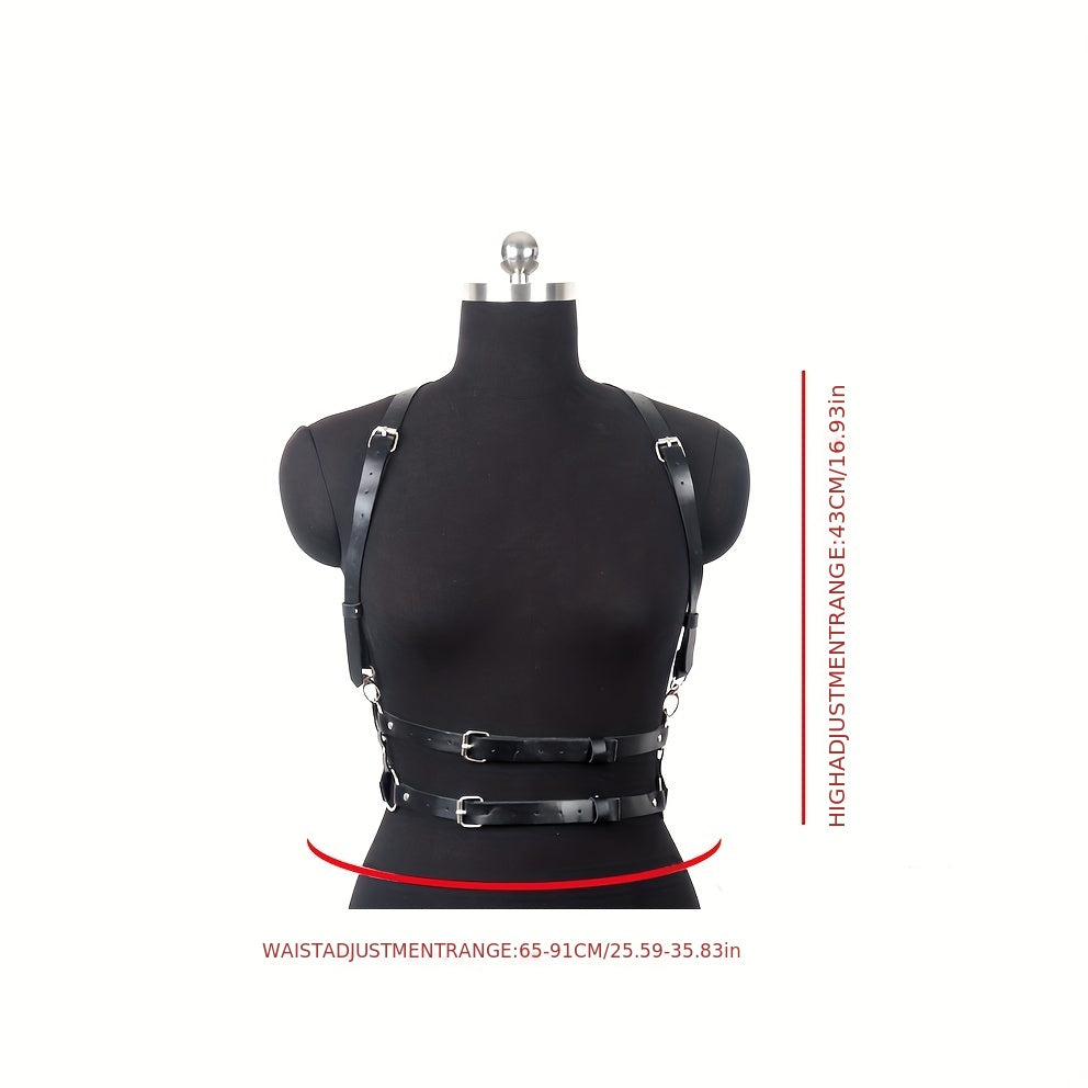 Adjustable PU Leather Waistband Corset Belt for Night Club