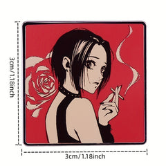 Anime Girl Metal Brooch Punk Badge for Clothing and Bags
