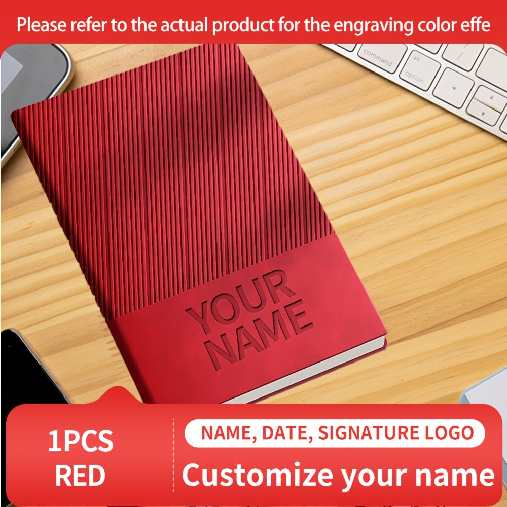 Personalized A5 Softcover Notebook with Name & Logo - Green/Red/Orange/Gray