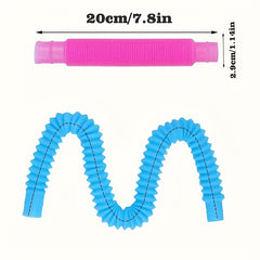 Colorful Telescoping Tubes Creative Toys for Kids Mixed Bright Colors