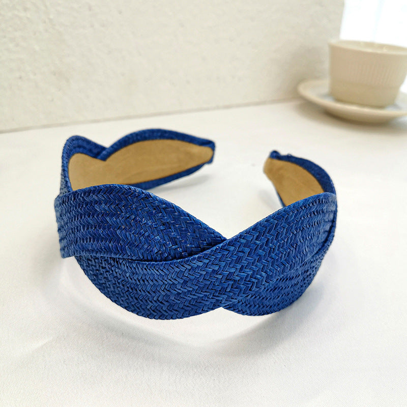 Boho Braided Headband Wide Brimmed Non-Slip Hair Hoop