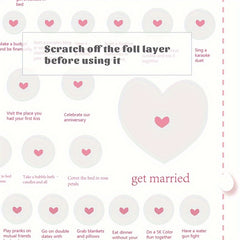 100 Dating Things For Couple Scratching Poster Random Event Romantic Dating Gift