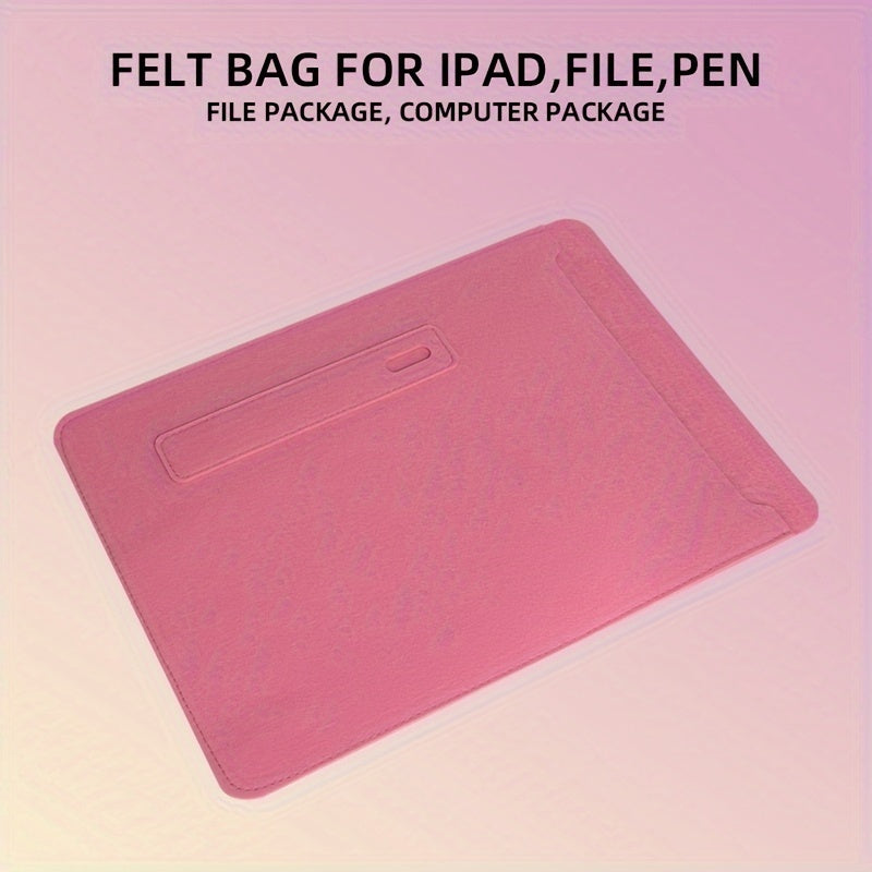 Felt Laptop Bag Grey Pink Notebook Computer Case Tablet Bag