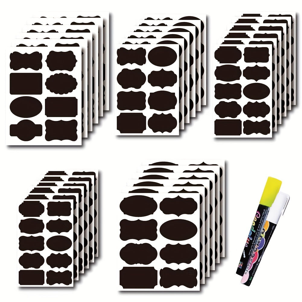 40pcs Kitchen PVC Label Stickers Erasable Reusable