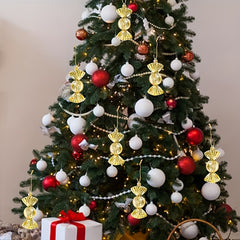 5pcs Christmas Tree Pendant Candy Shape Family Party Decoration