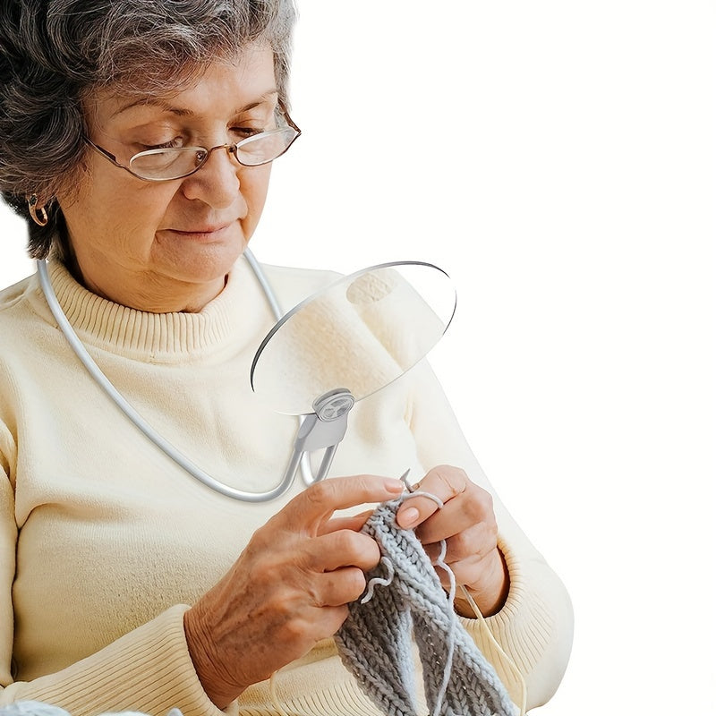 Portable Hands-Free Magnifying Glass for Reading Sewing Cross Stitch